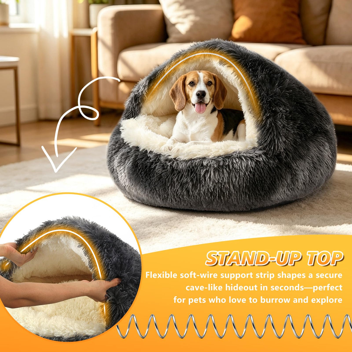 NOYAL Pet Bed Mat in X-Small 15.7'', Bandhnu Dark grey