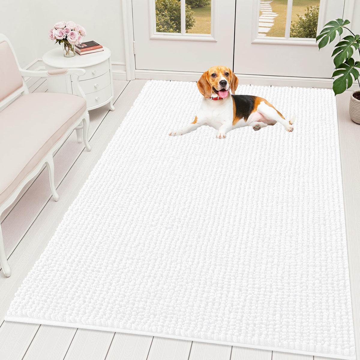 OLANLY Pet Bed Mat in 70" X 46", White