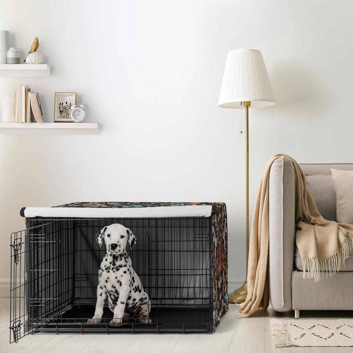 Sweet Jojo Designs Animal Cage in 36in. x 24in. x 23.5in., Wild Flower Black