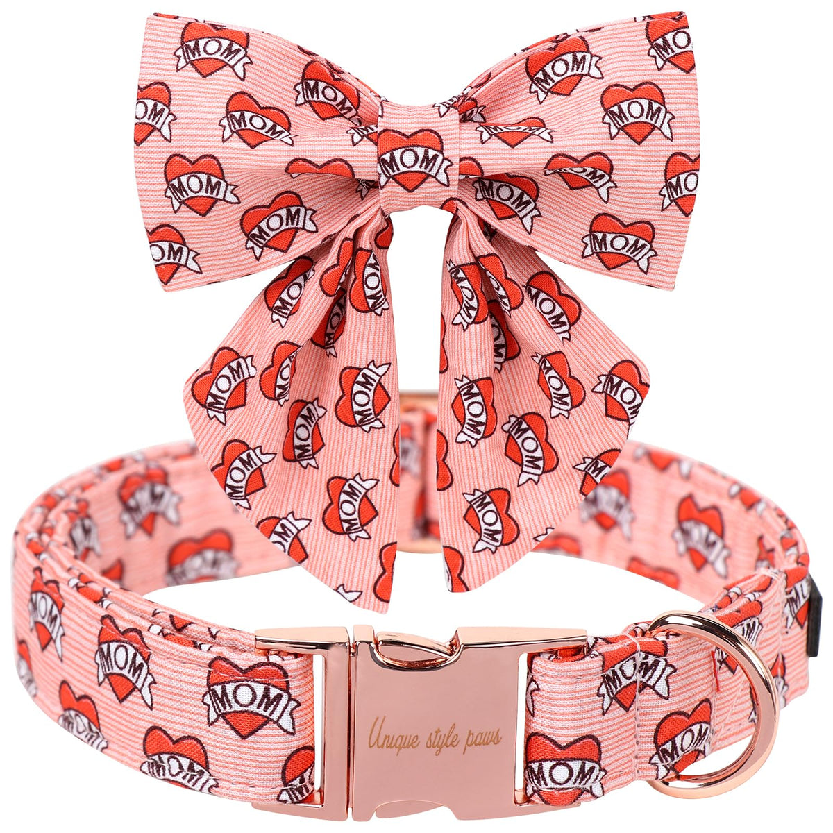 Unique style paws Animal Collar in XS, mom love-bowtie