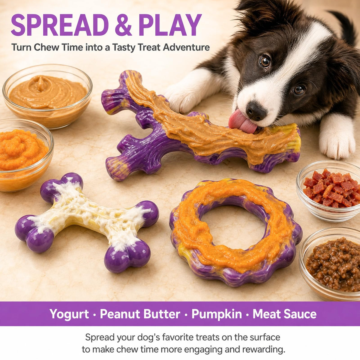 Frienhund Pet Toy in Small, Purple(Small)