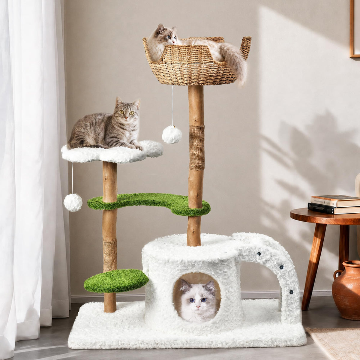 Easyego Pet Activity Structure in 45.6'', White&Green
