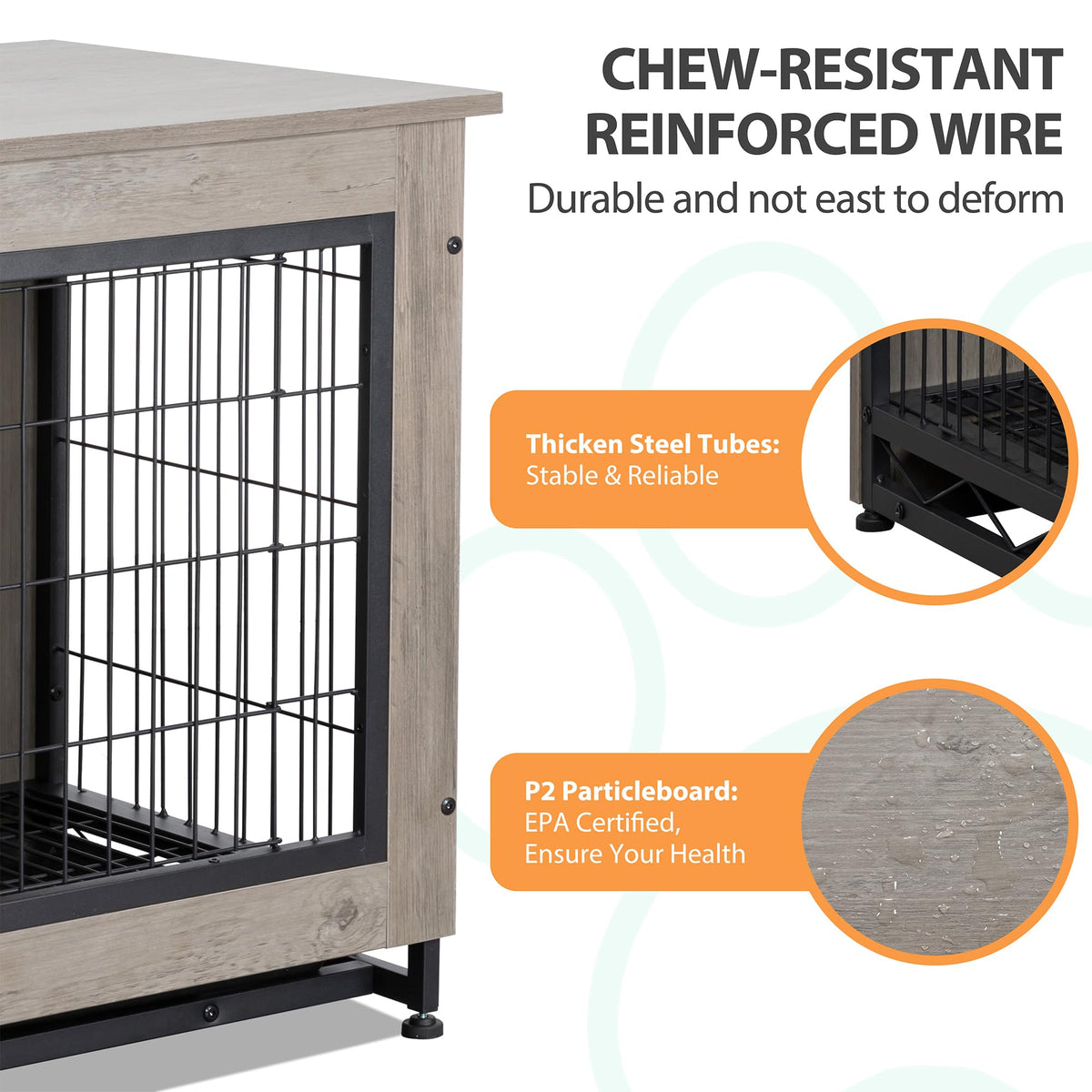 Shintenchi Animal Cage in 27.2"L x 20.1"W x 23.6"H, Grey