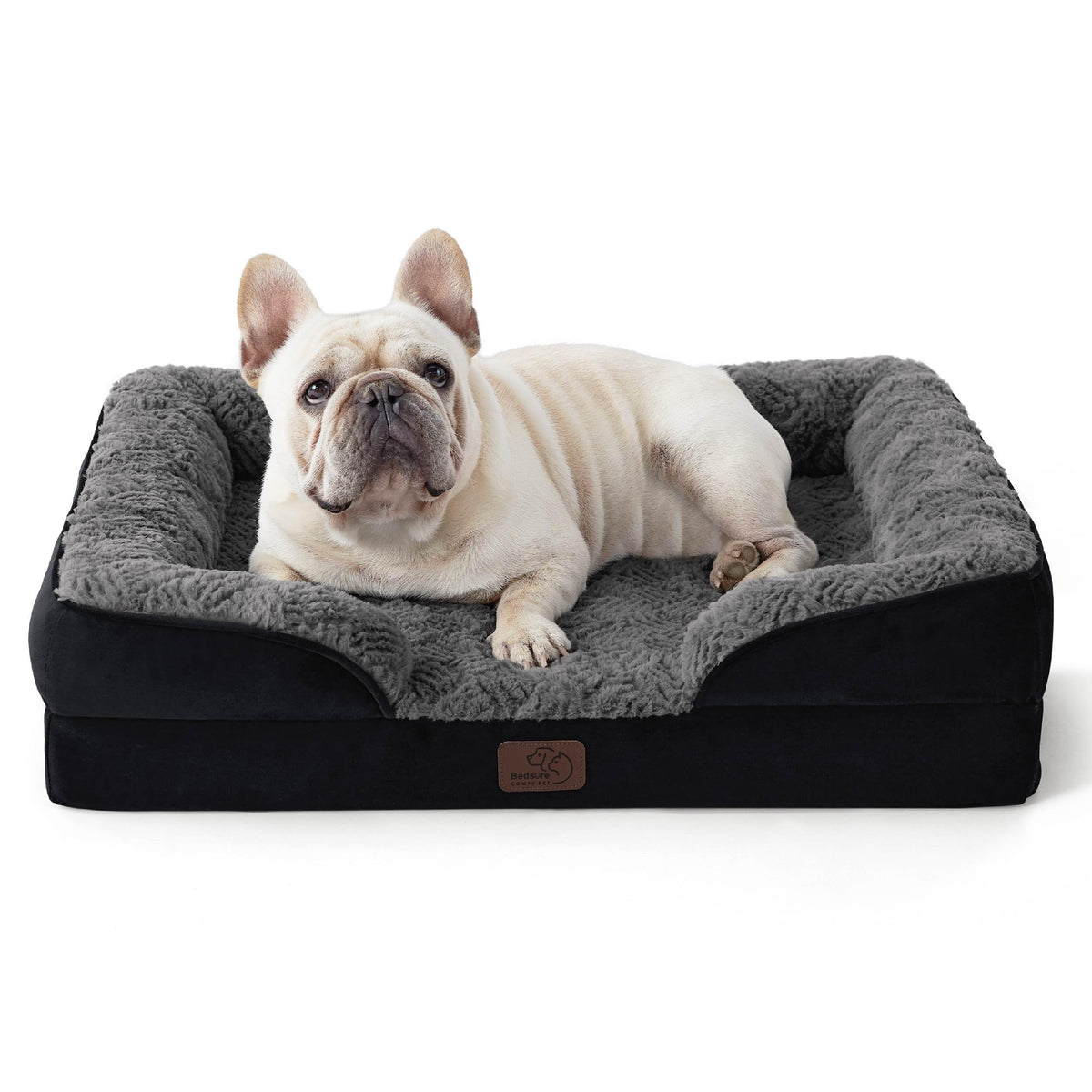 Bedsure Pet Bed Mat in 28"l X 23"w X 6.5"th, Plush-Black