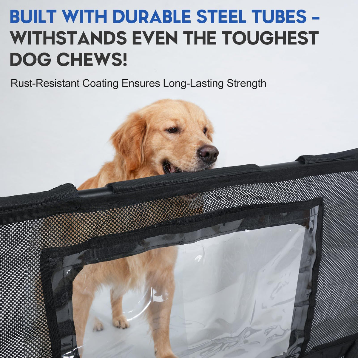 GEVINFA Pet Supplies in 52" Wide Dog Car Barrier, Black