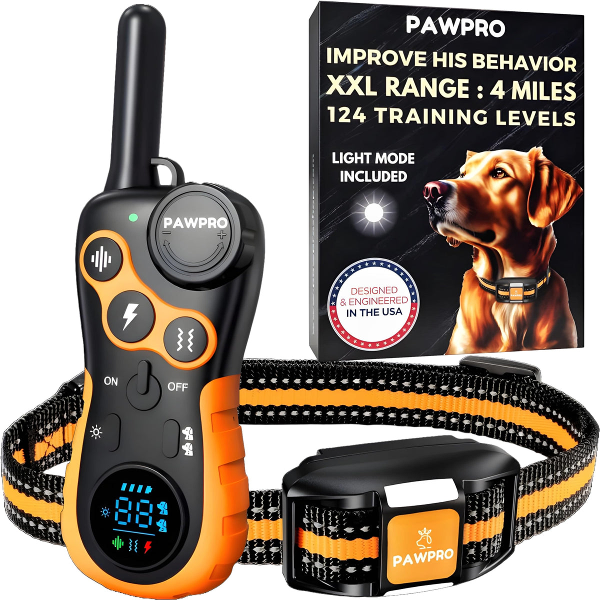 PAWPRO Animal Collar in 1 Collar - Orange, Orange