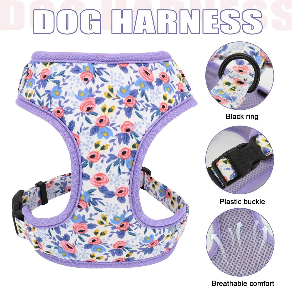 Beirui Animal Harness in XS:Fit 6-12 lbs, Blue