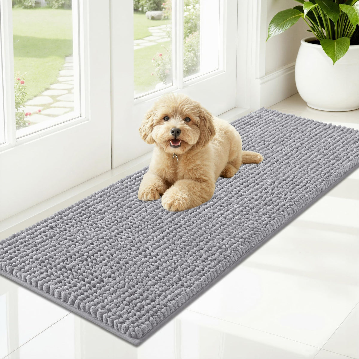 OLANLY Pet Bed Mat in 47" X 17", Light Grey