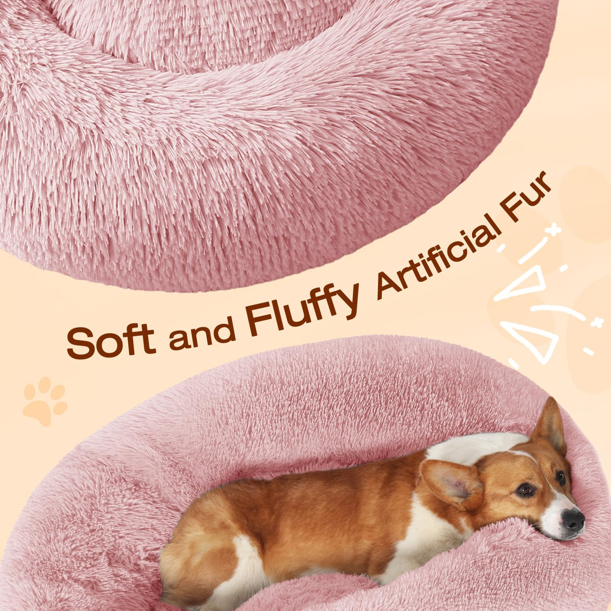 JOLLYVOGUE Pet Bed Mat in 20", Smoke Pink