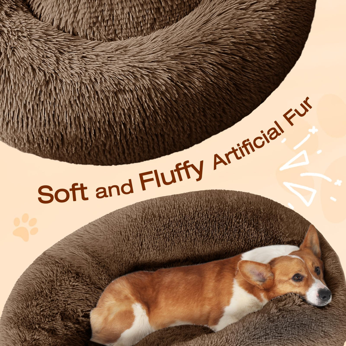JOLLYVOGUE Pet Bed Mat in 27", Coffee