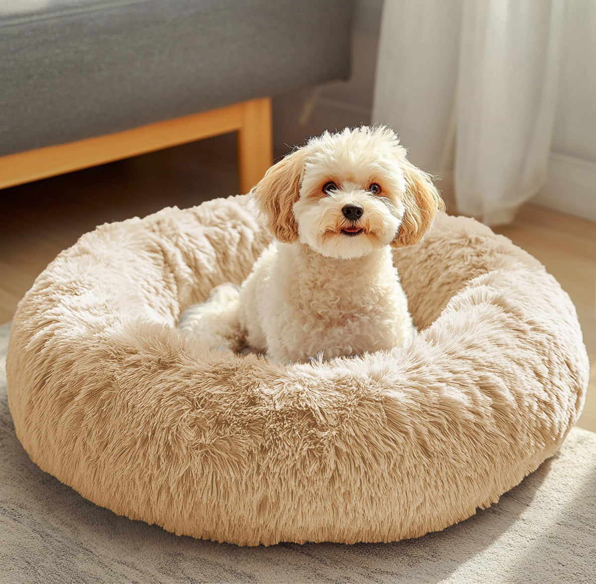 JOLLYVOGUE Pet Bed Mat in 20", Off - White