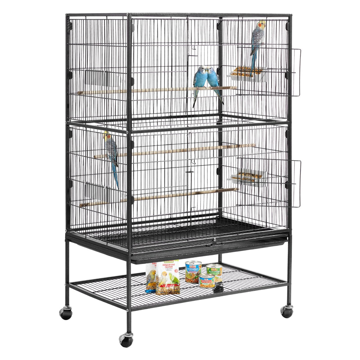 VEVOR Animal Cage in 31.5"L x 20.5"W x 52.0"H, Black