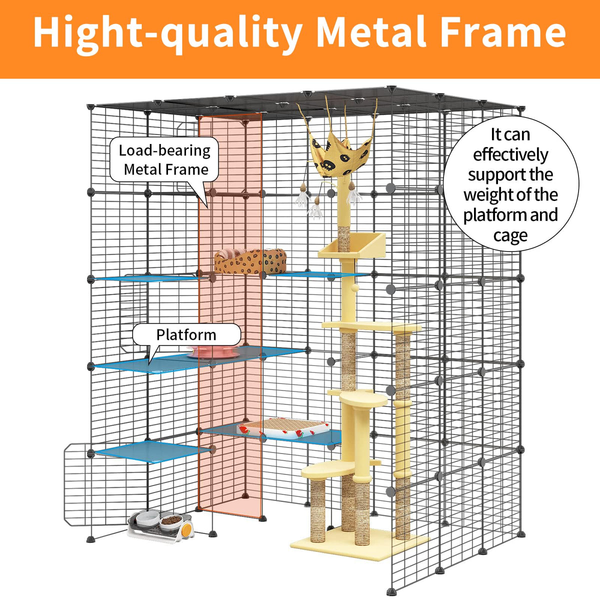 Oneluck Animal Cage in 54.0"L x 41.0"W x 68.0"H