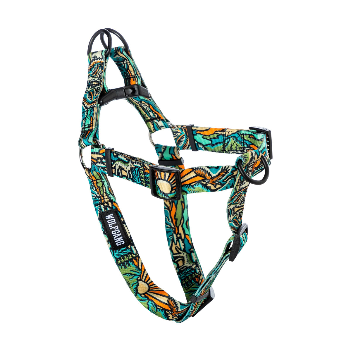 Wolfgang Man & Beast Animal Harness in Small (5/8 Inch x 12-18 Inch), WildWolf Print