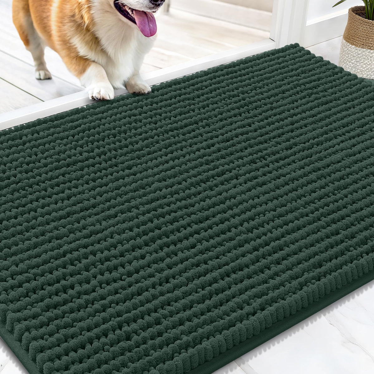 OLANLY Pet Bed Mat in 30" X 20", Blackish Green