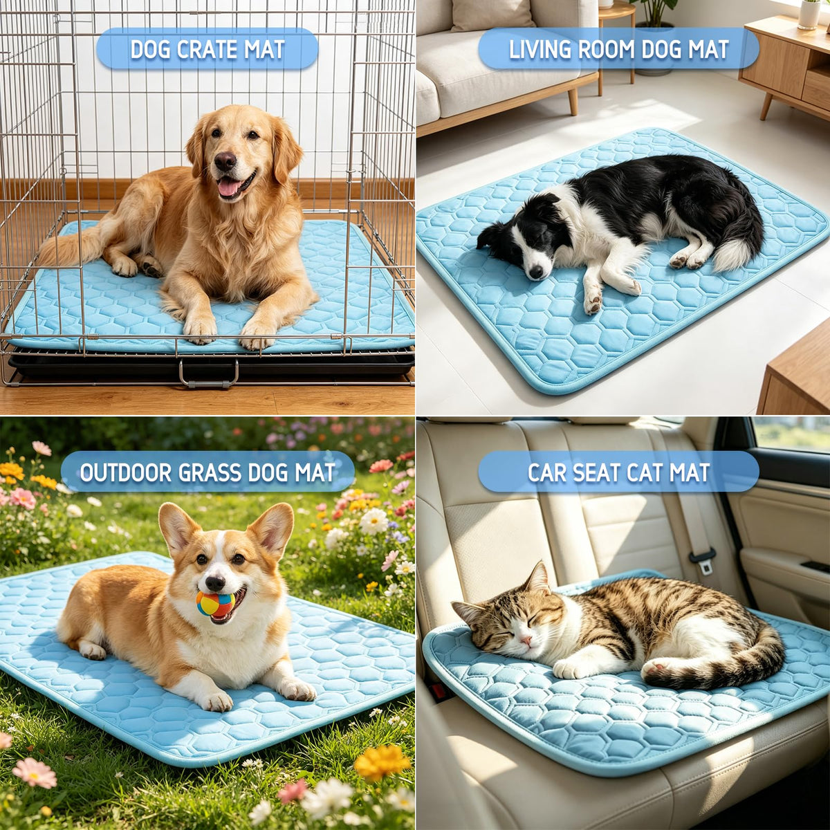 dgdgbaby Pet Bed Mat in Small, Blue