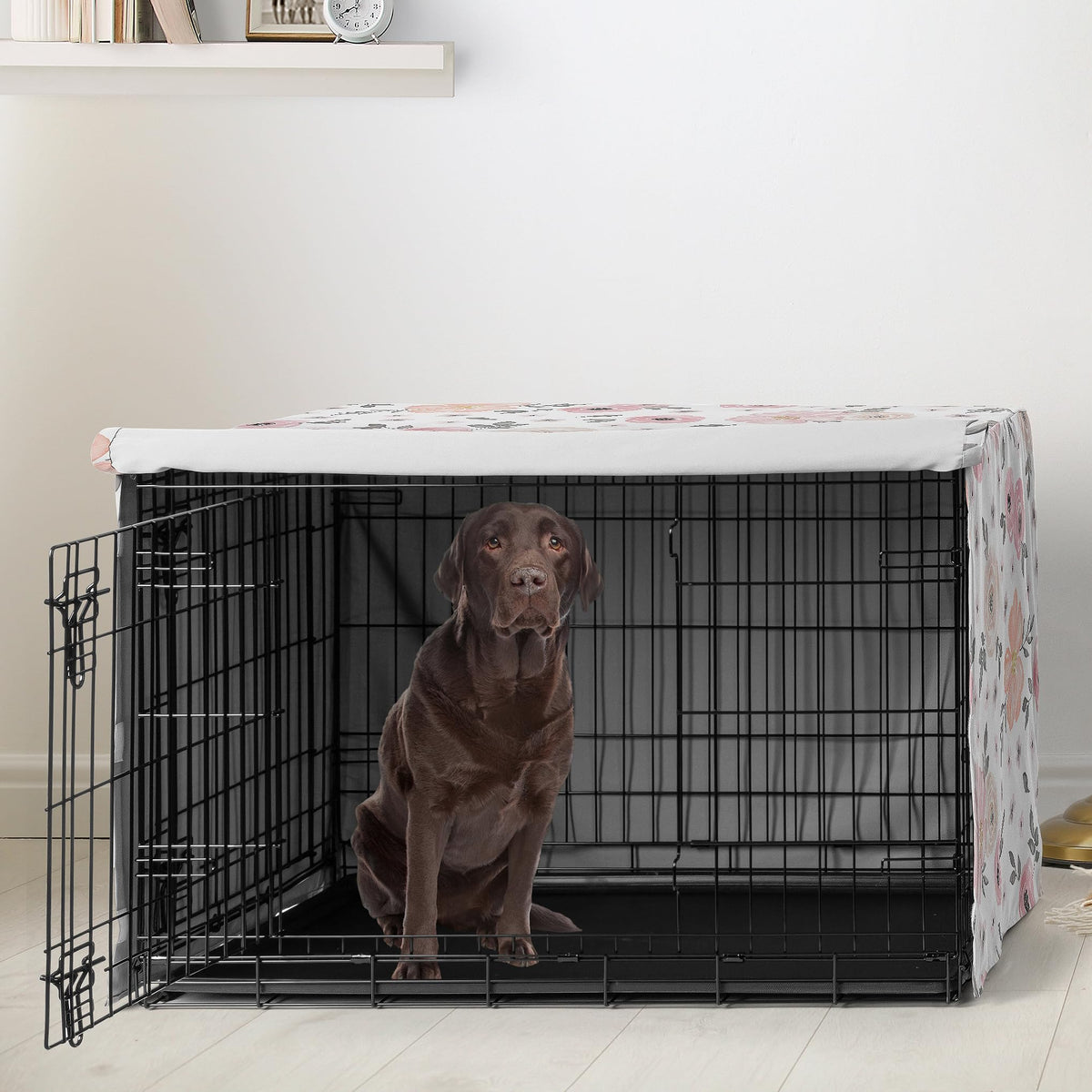 Sweet Jojo Designs Animal Cage in 42in. x 28.5in. x 30in., Pink and Grey Watercolor