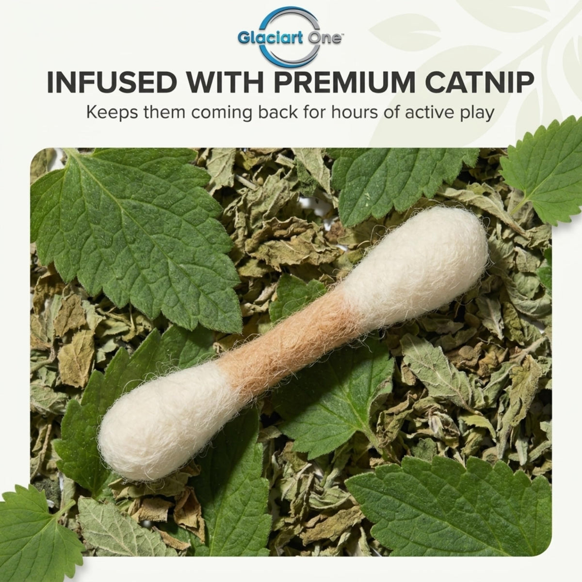 Glaciart One Pet Toy in Mini, Beige Swabs