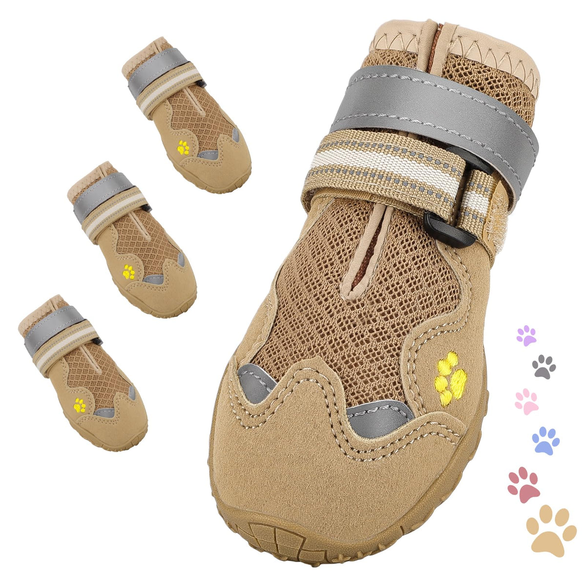 FISHOAKY Paw Hoof Protector in Size 1: 1.57''x2.09''(W*L), Black