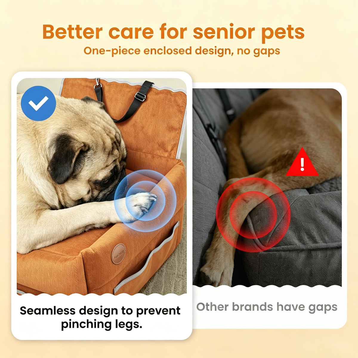 Amztrip Pet Seat in Large, Orange