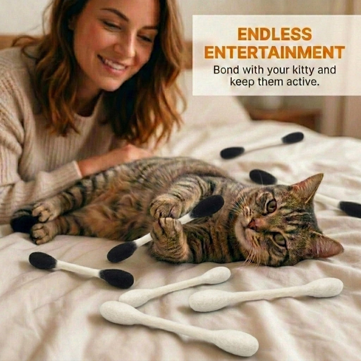 Glaciart One Pet Toy in Regular, Monochrome Swabs