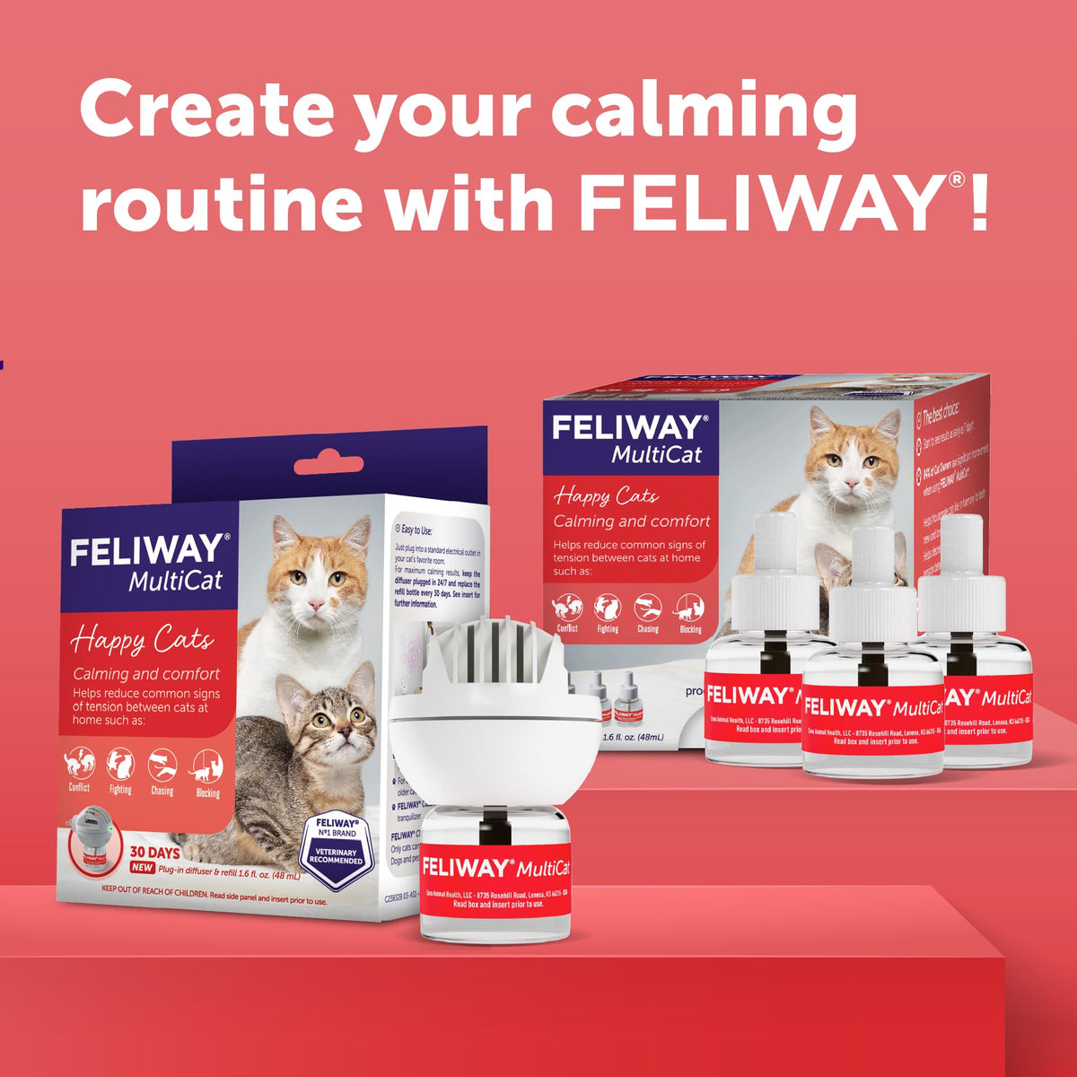 FELIWAY Pet Supplies in 1 Pack, RED