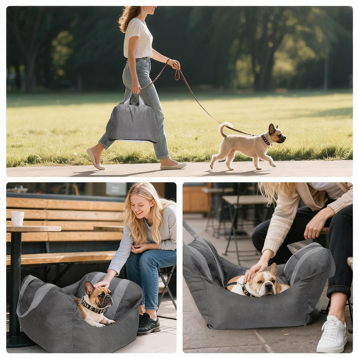 BJOP Pet Seat in Small, Grey
