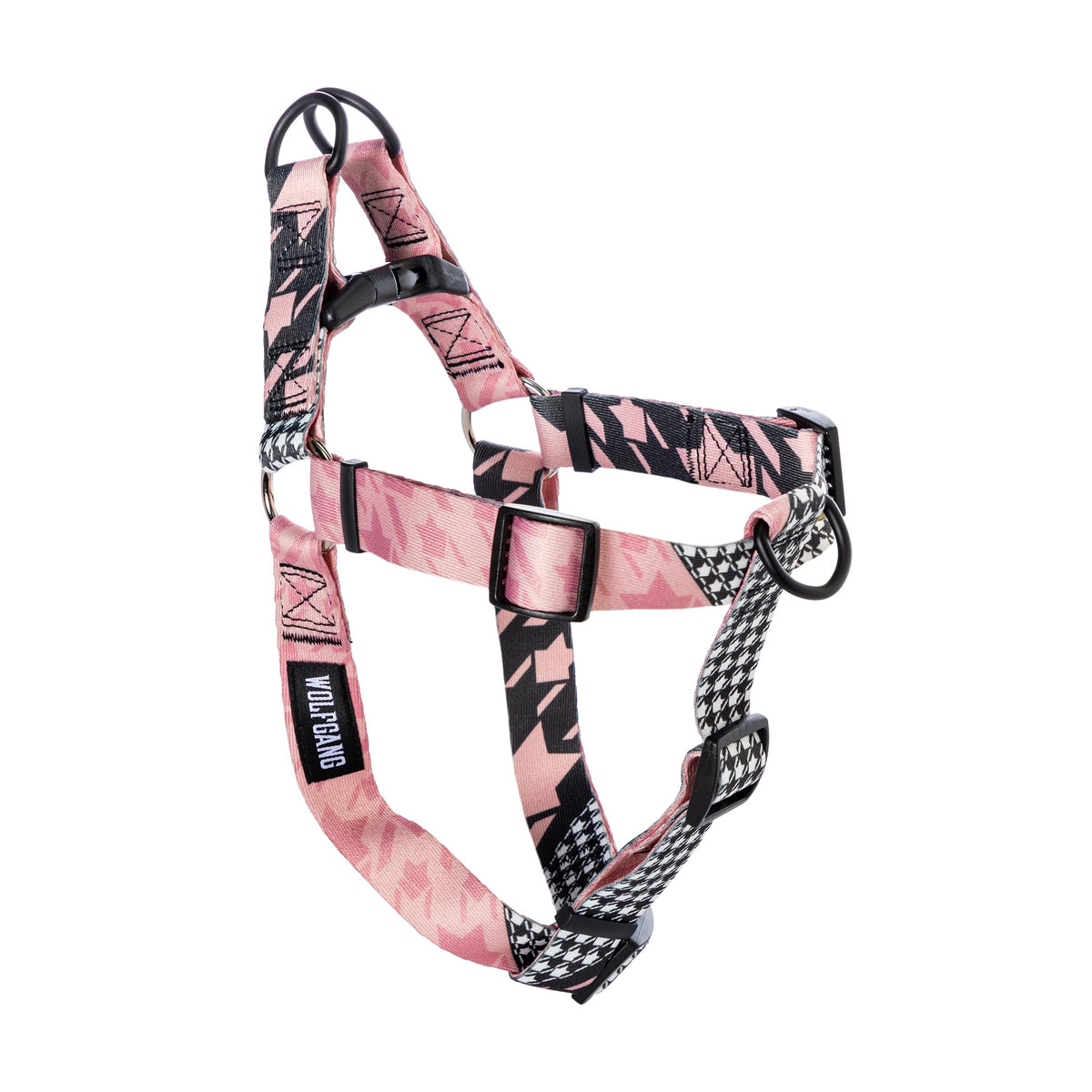 Wolfgang Man & Beast Animal Harness in Small (5/8 Inch x 12-18 Inch), HoundsPink Print