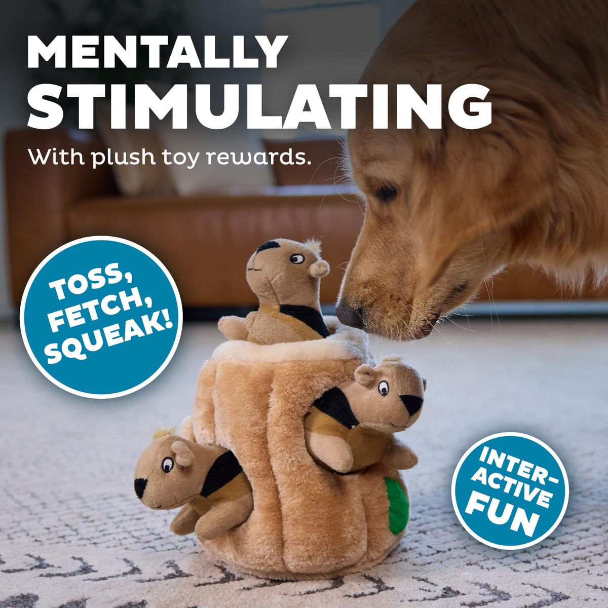 Outward Hound Pet Toy in Large (Pack of 1), Squirrel Large