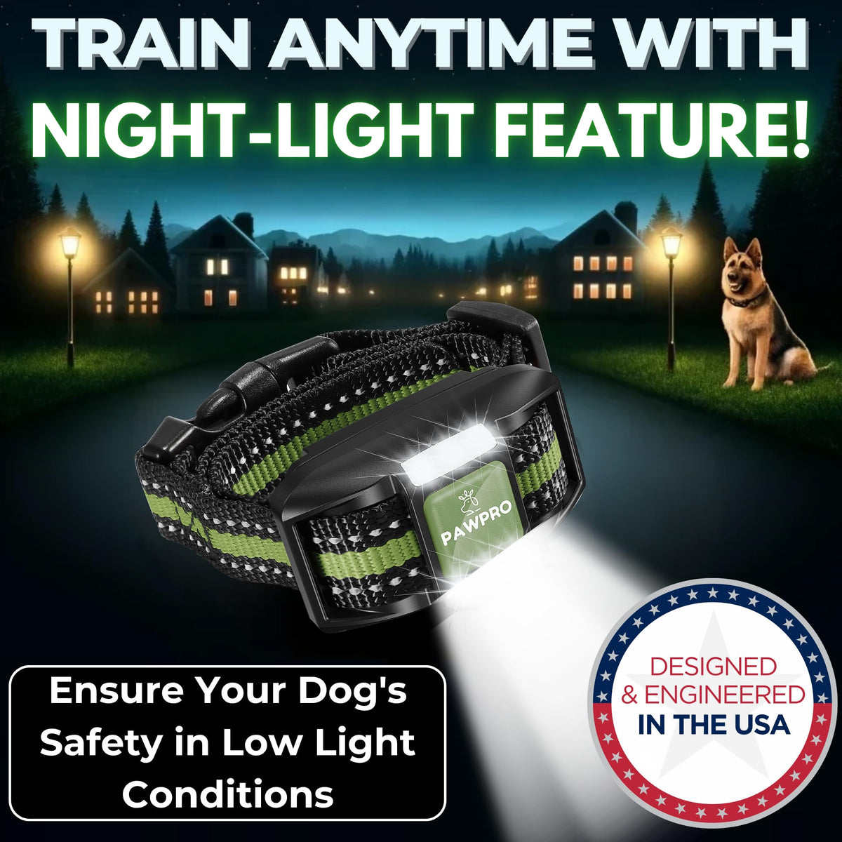 PAWPRO Animal Collar in 1 Collar - Green, Orange