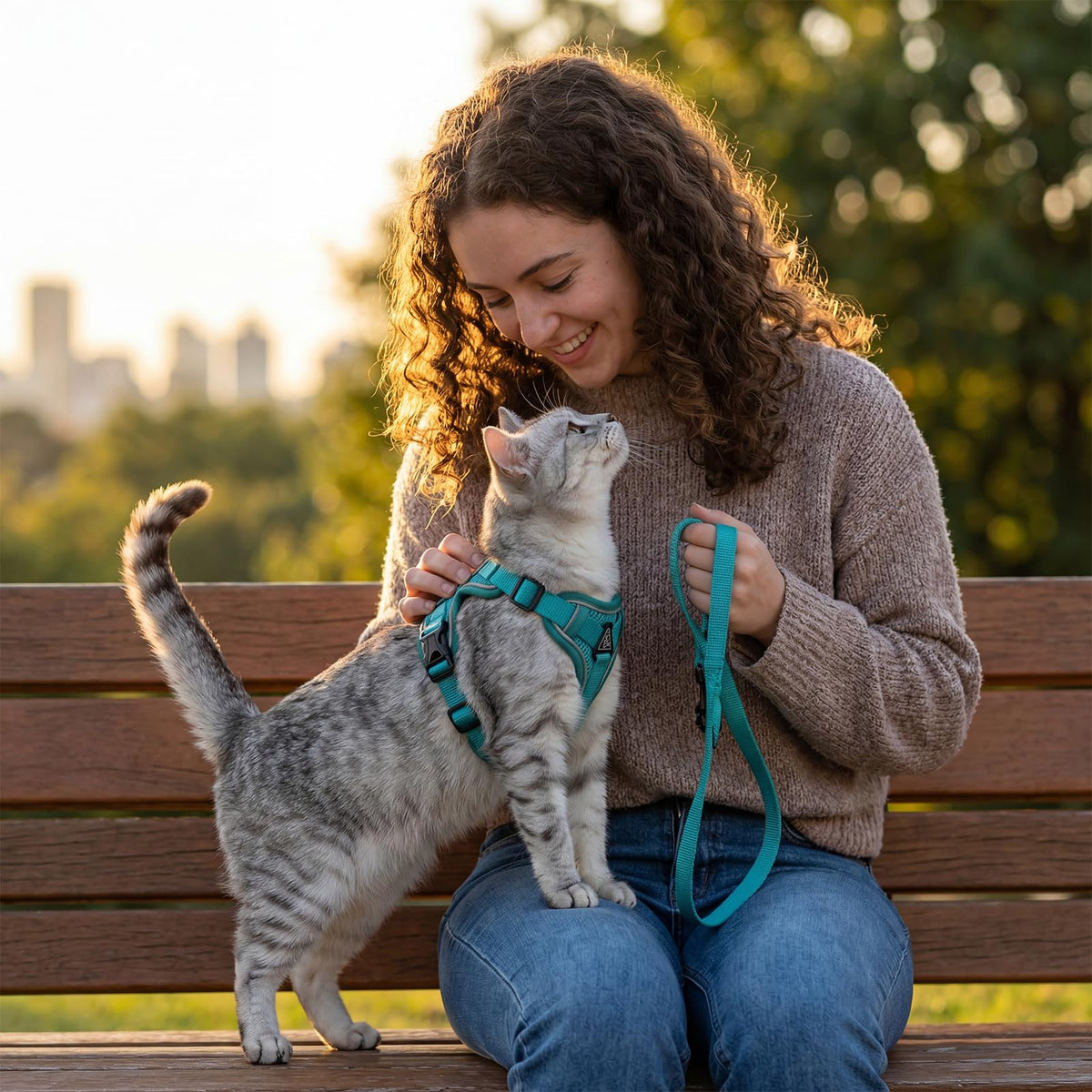 pangdi Animal Harness in Small, Turquoise