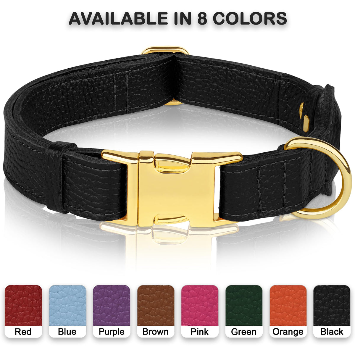 BUDKAS Animal Collar in XS, 9"-12" Neck Fit, Black