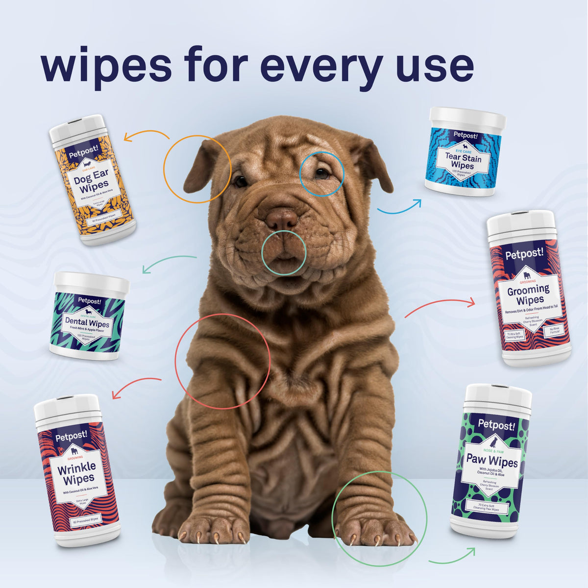 Petpost Pet Supplies in Pack of 1, Cat Ear Wipes