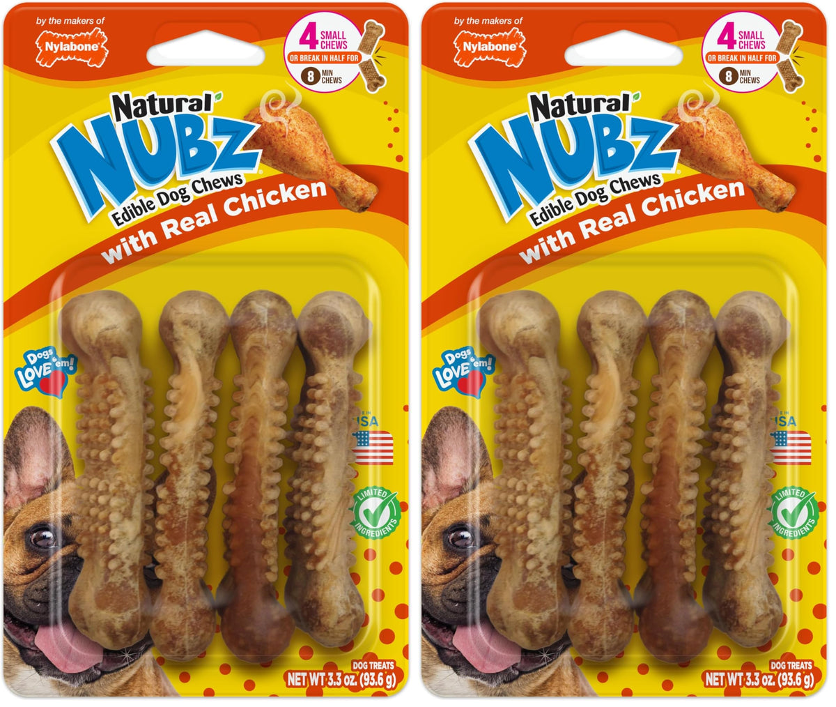 Nylabone Pet Food in 4 Count (Pack of 2), Brown