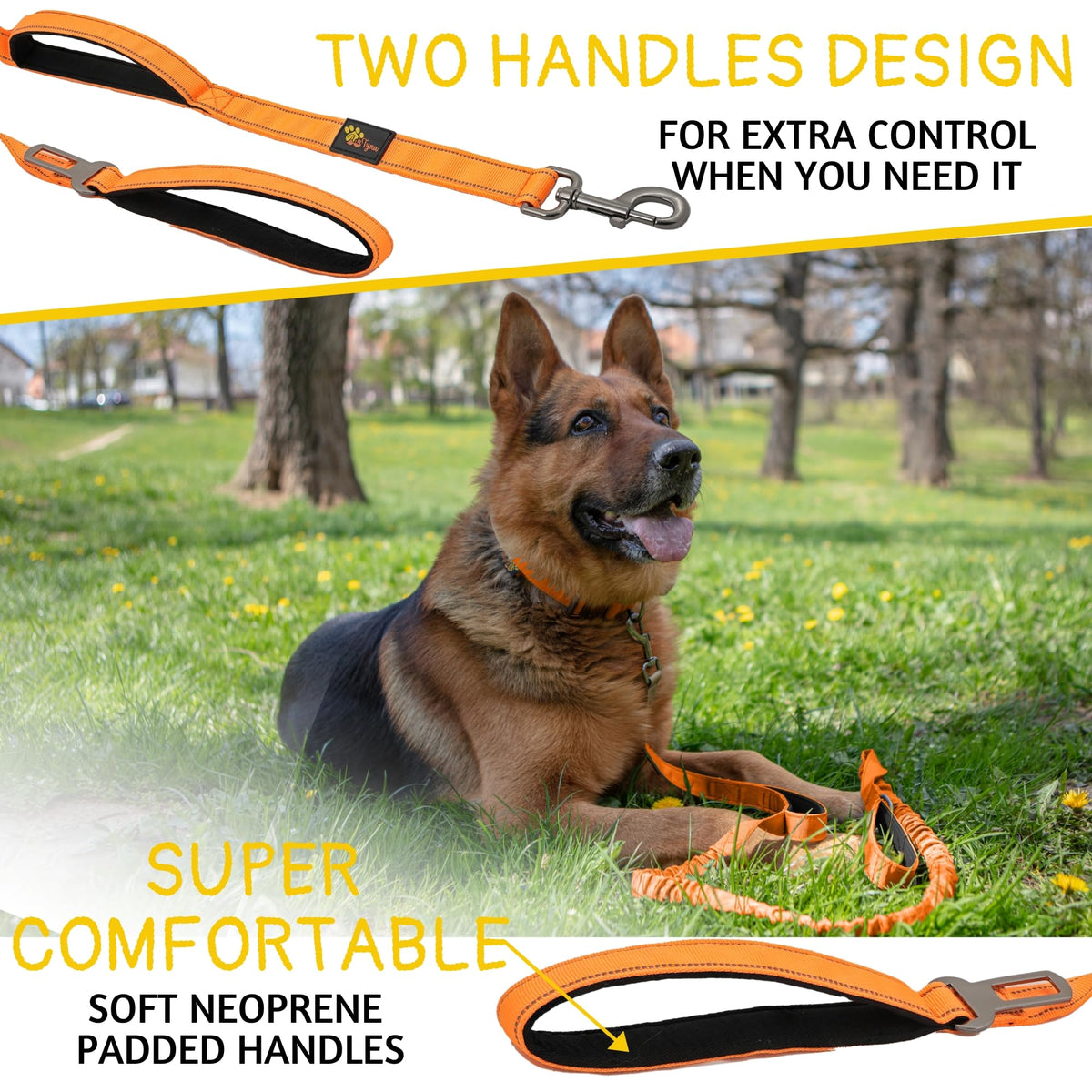 ADITYNA Leash in 6ft-7.5ft, Orange