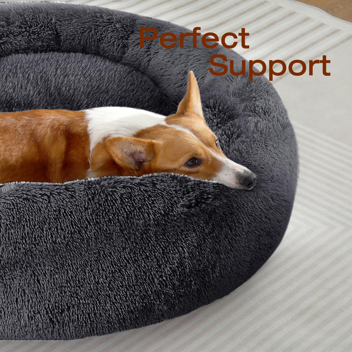 JOLLYVOGUE Pet Bed Mat in 20", Dark Grey