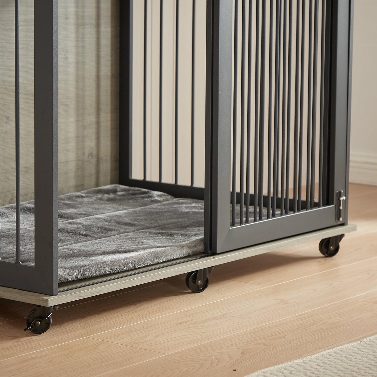 NicBex Animal Cage in 43.7"L x 29.9"W x 42.2"H, Grey