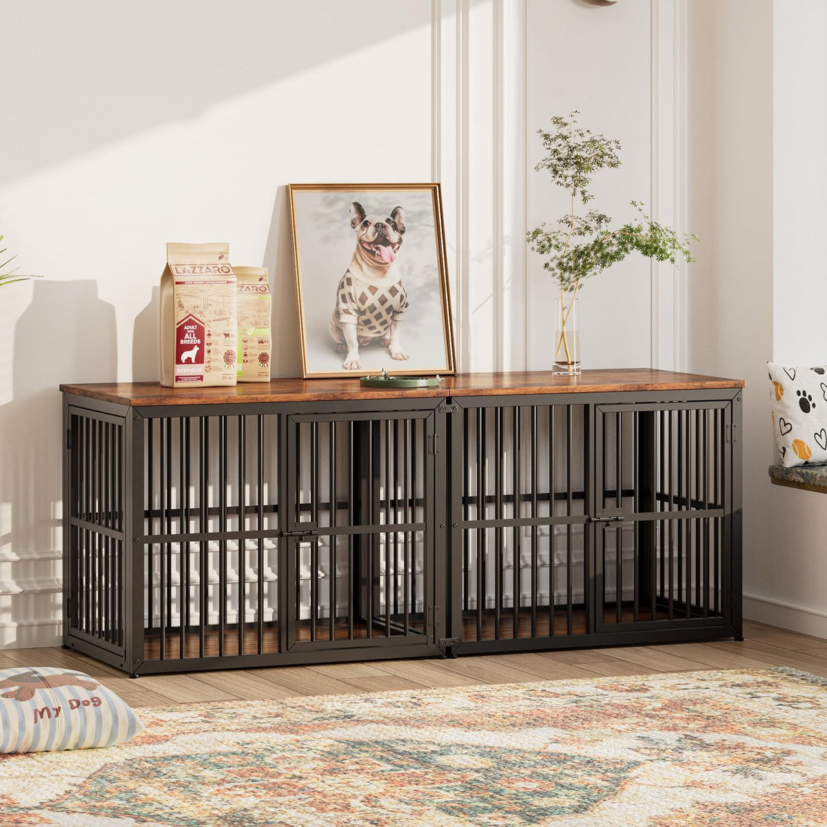 Lyromix Animal Cage in 33.1"L x 22.1"W x 26.0"H, Brown