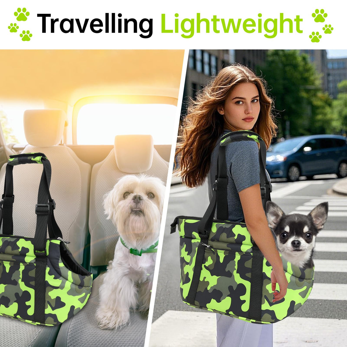 DELTAMANN Animal Carrier in 13.8"L x 5.0"W x 9.5"H, Camouflage Green