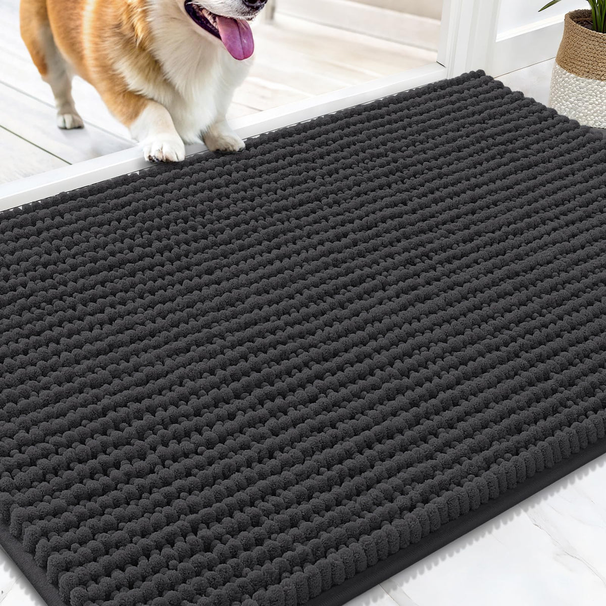 OLANLY Pet Bed Mat in 30" X 20", Dark Grey