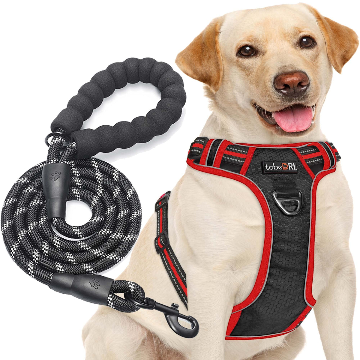 tobeDRI Animal Harness in Medium, Black/Red