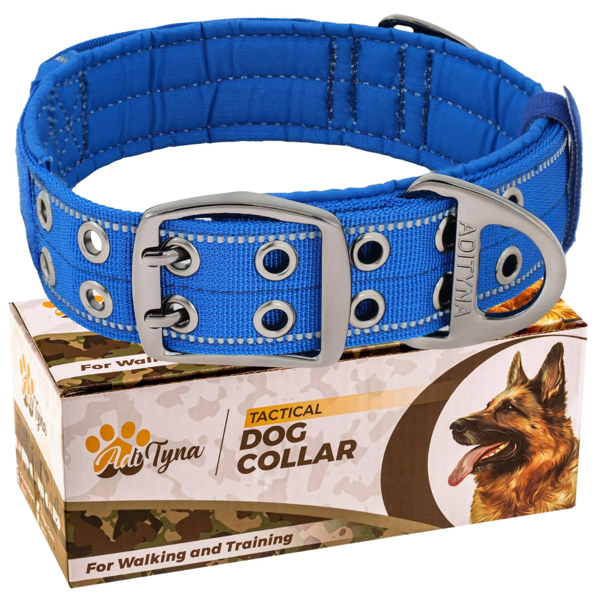 ADITYNA Animal Collar in Extra-Large: Fit 24-30" Neck, Royal Blue