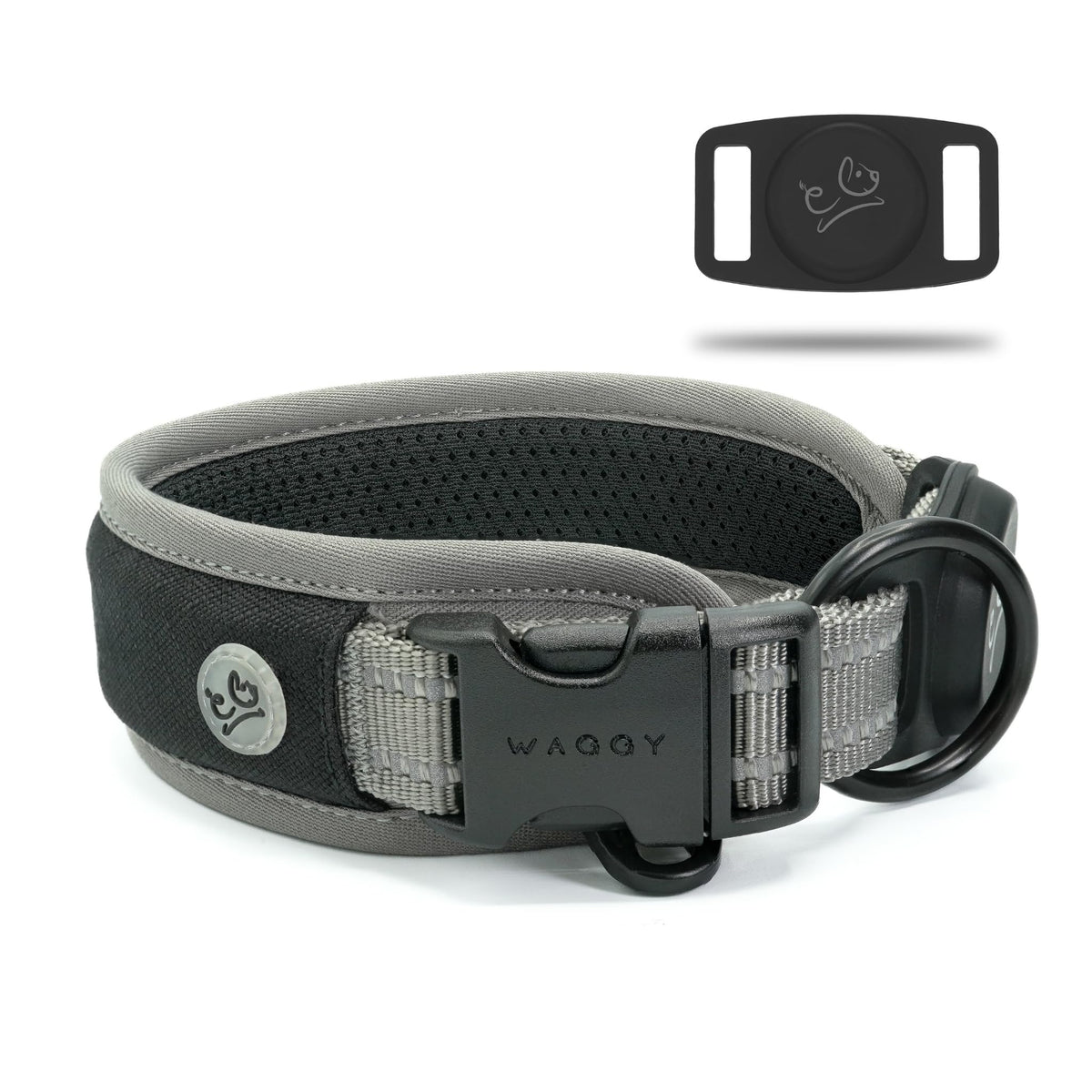WaggyLife Animal Collar in XS (11.8"-13.8"), Grey