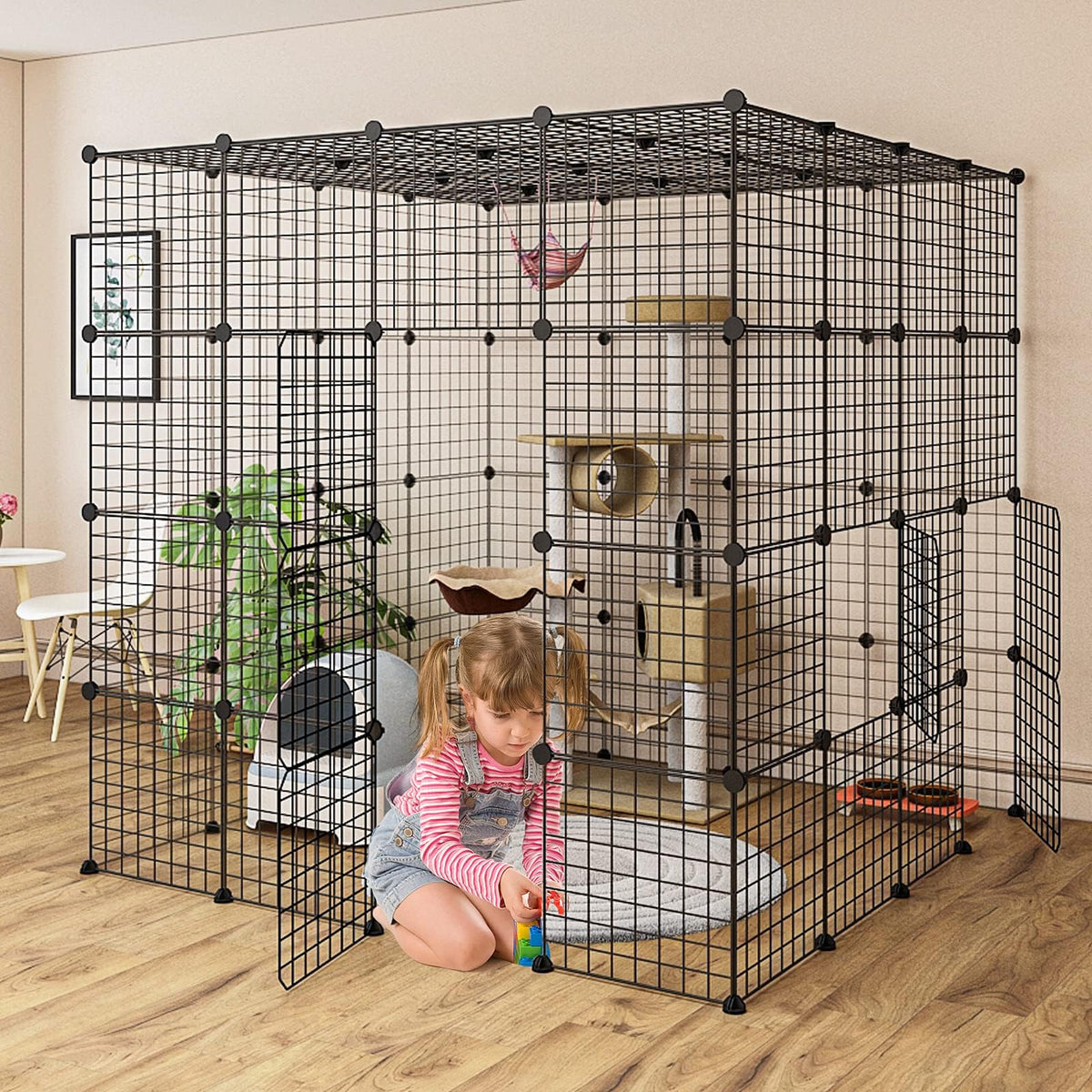 Oneluck Animal Cage in 55.1"L x 55.1"W x 55.1"H