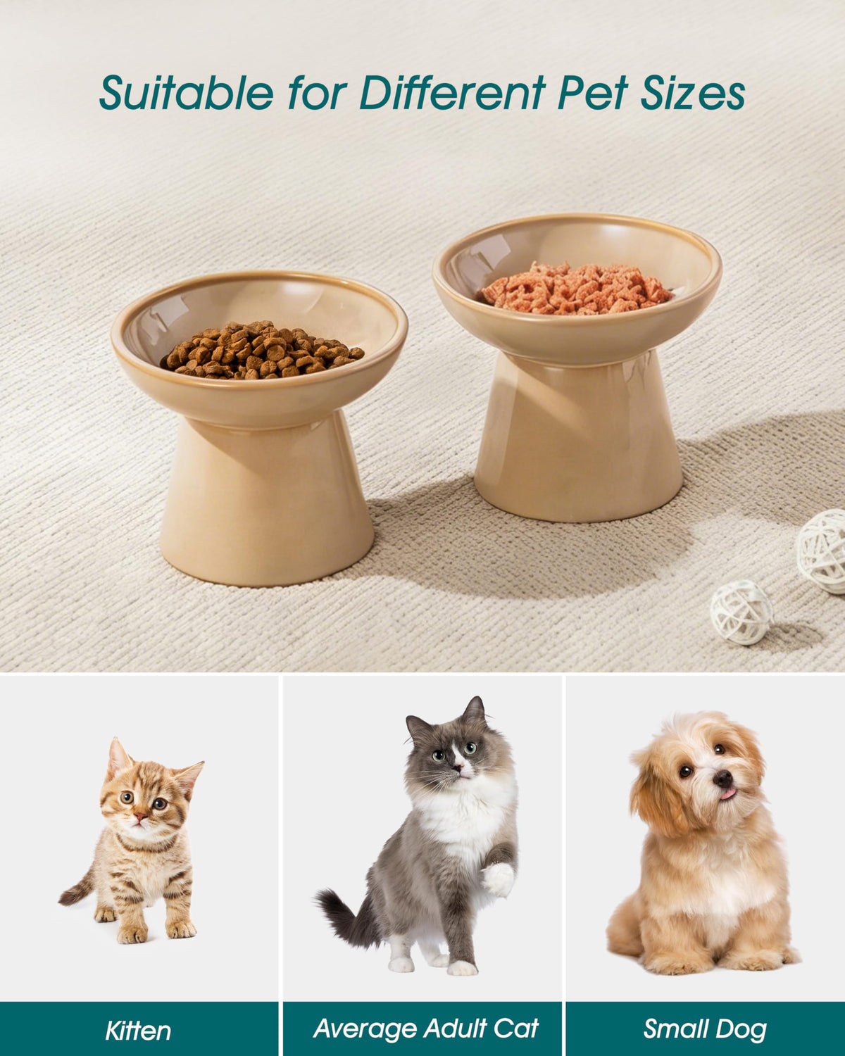 vancasso Pet Feeder in Brown