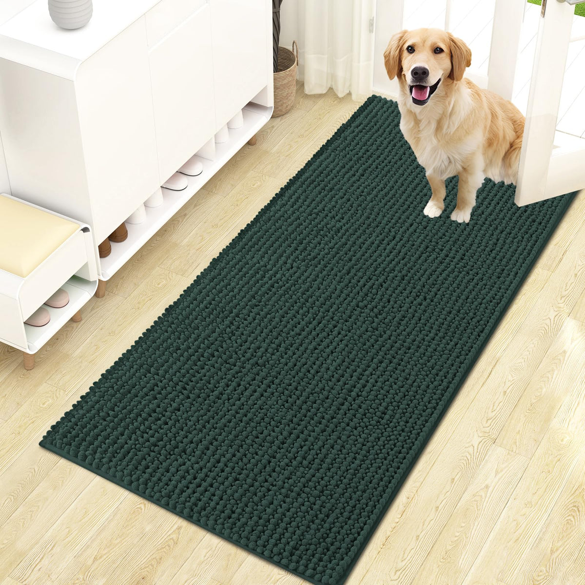 OLANLY Pet Bed Mat in 47" X 24", Blackish Green