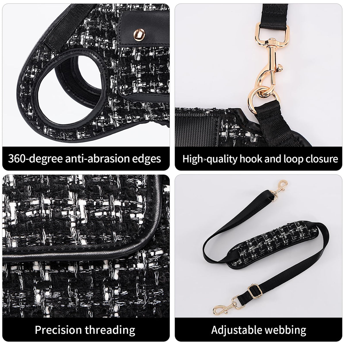 wakytu Animal Harness in X-Small(2-5 LBS), 2.0 Black
