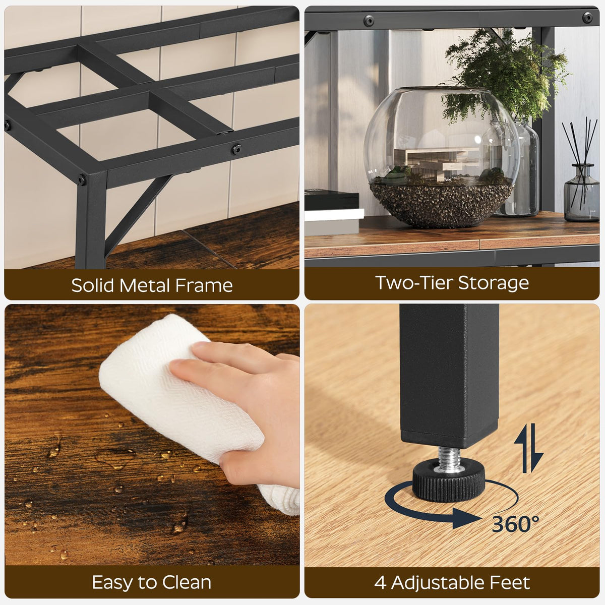 MAHANCRIS Item Stand in 20 Gallon, Rustic Brown