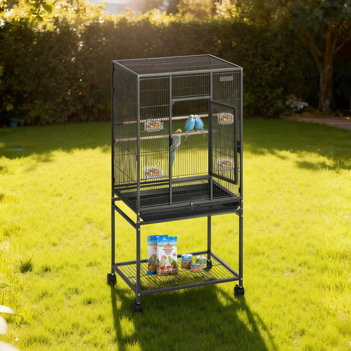 VEVOR Animal Cage in 24.6"L x 16.7"W x 53.9"H, Black