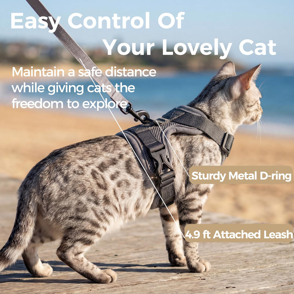 pangdi Animal Harness in Small, Grey